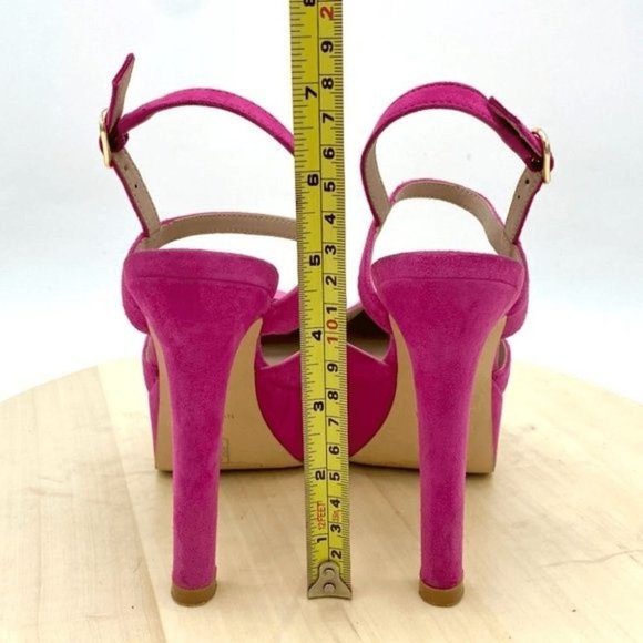 Stuart Weitzman Suede Avenue 130 Platform Stiletto Barbie Pink Size 5B NEW! - Picture 8 of 11